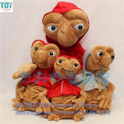 OHMETOY ET Doll Экстра наземная плюшевая игрушка инопланетянин Аниме Кукла Brinquedos красный серый с капюшоном 25-30 см детский подарок на день рождения