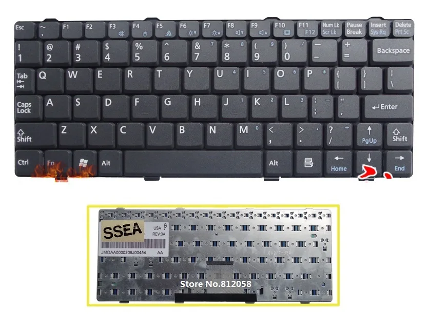

SSEA New US Keyboard for BENQ U101 U101B U101C U101W U101P U101Q U101 laptop