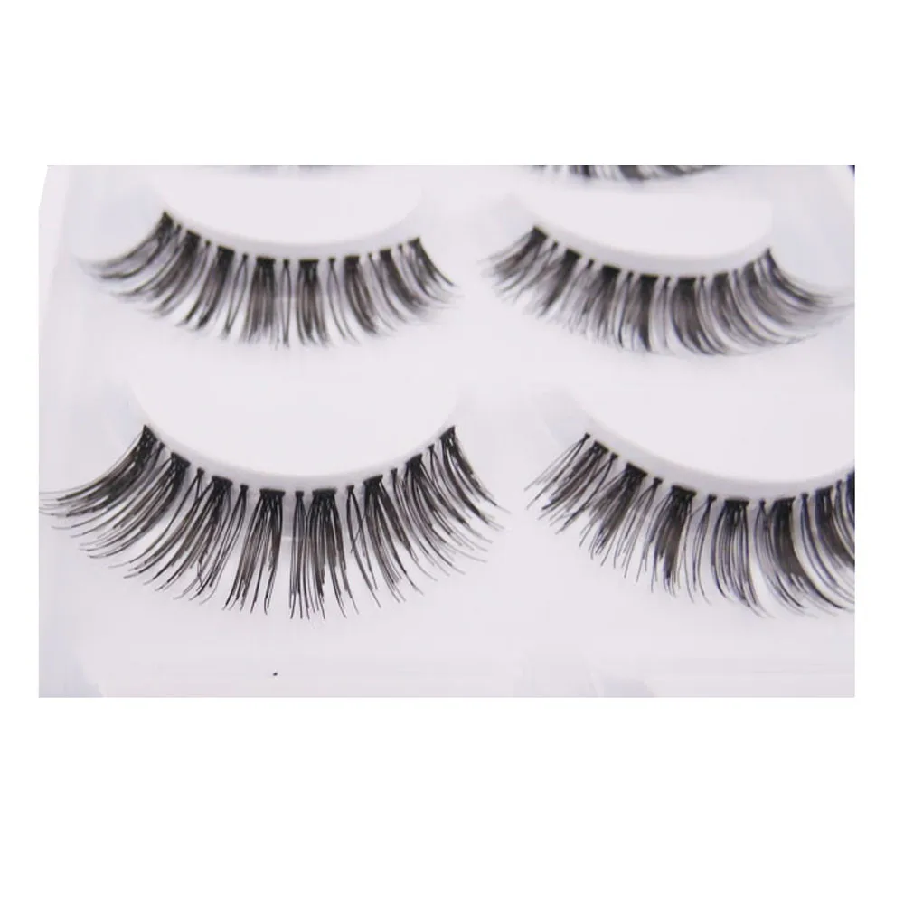 Натуральные 5 пара/лот ручная работа ресницы накладные объемные для макияжа|false