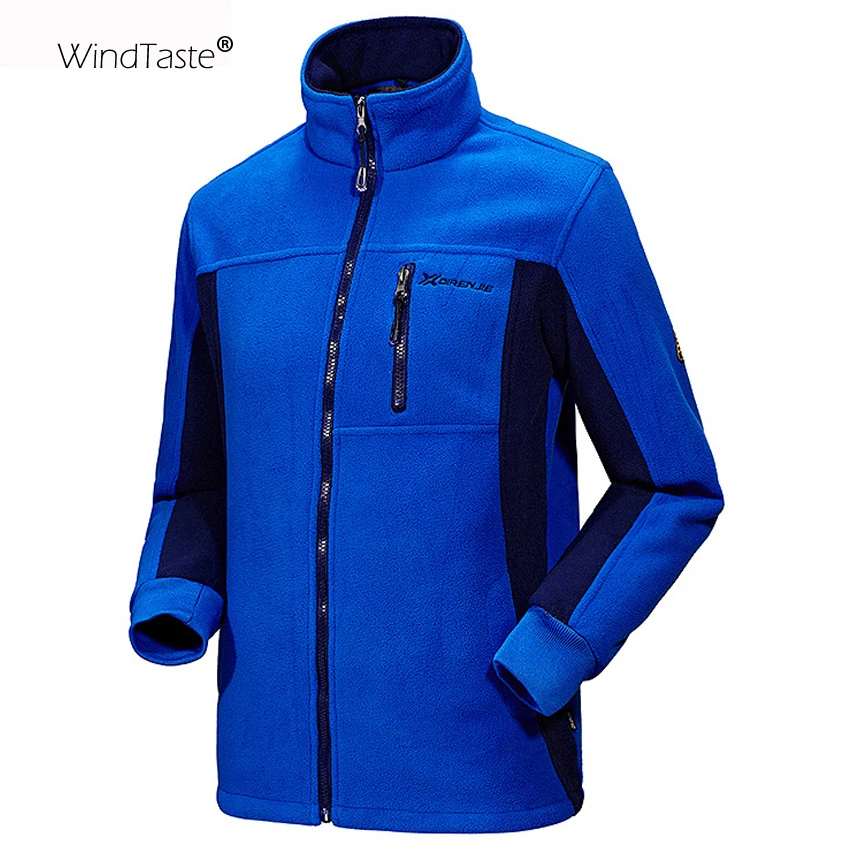 WindTaste Мужские Зимние флисовые спортивные куртки для улицы брендовая одежда пеших