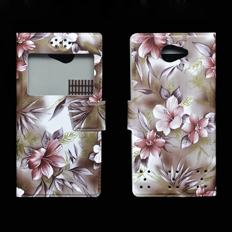 dower me Colorful Flower Flip PU Leather Case Cover For TCL Alcatel Flash Plus 2 5.5&quot Smart Phone | Мобильные телефоны и