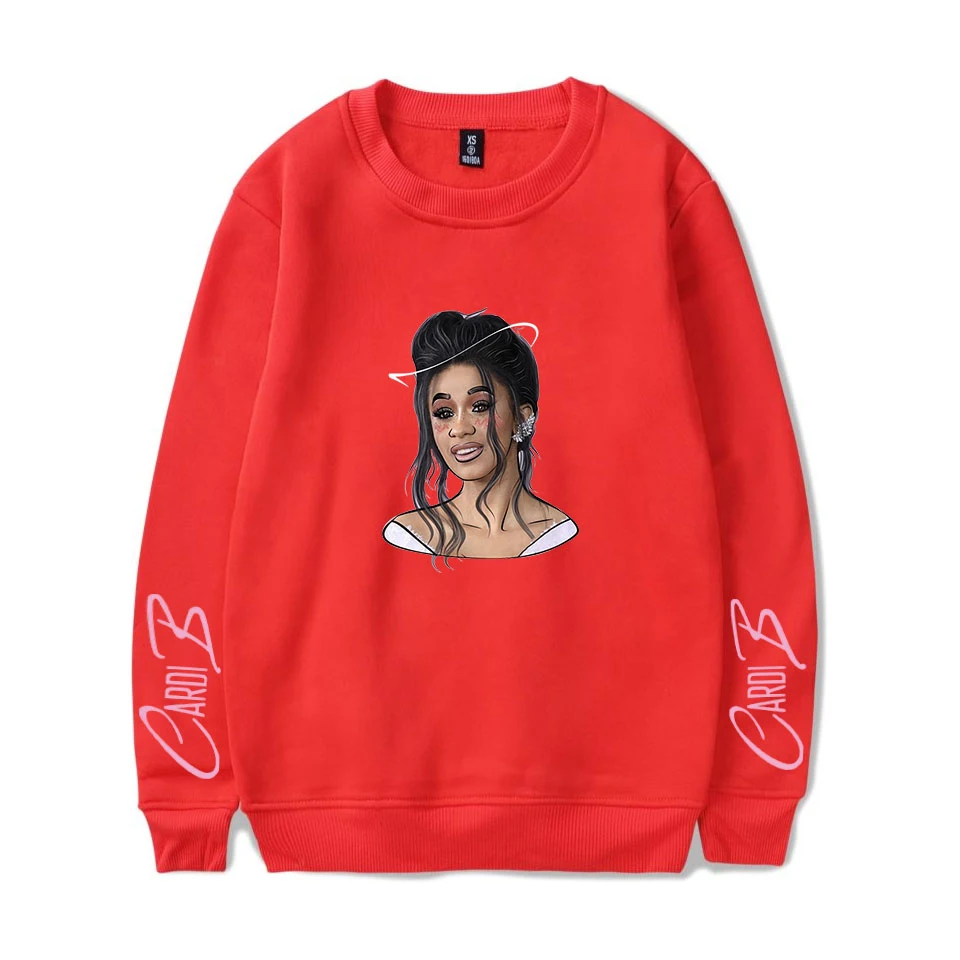 Cardi B принт модная популярная базовая крутая повседневная одежда kpop толстовки для