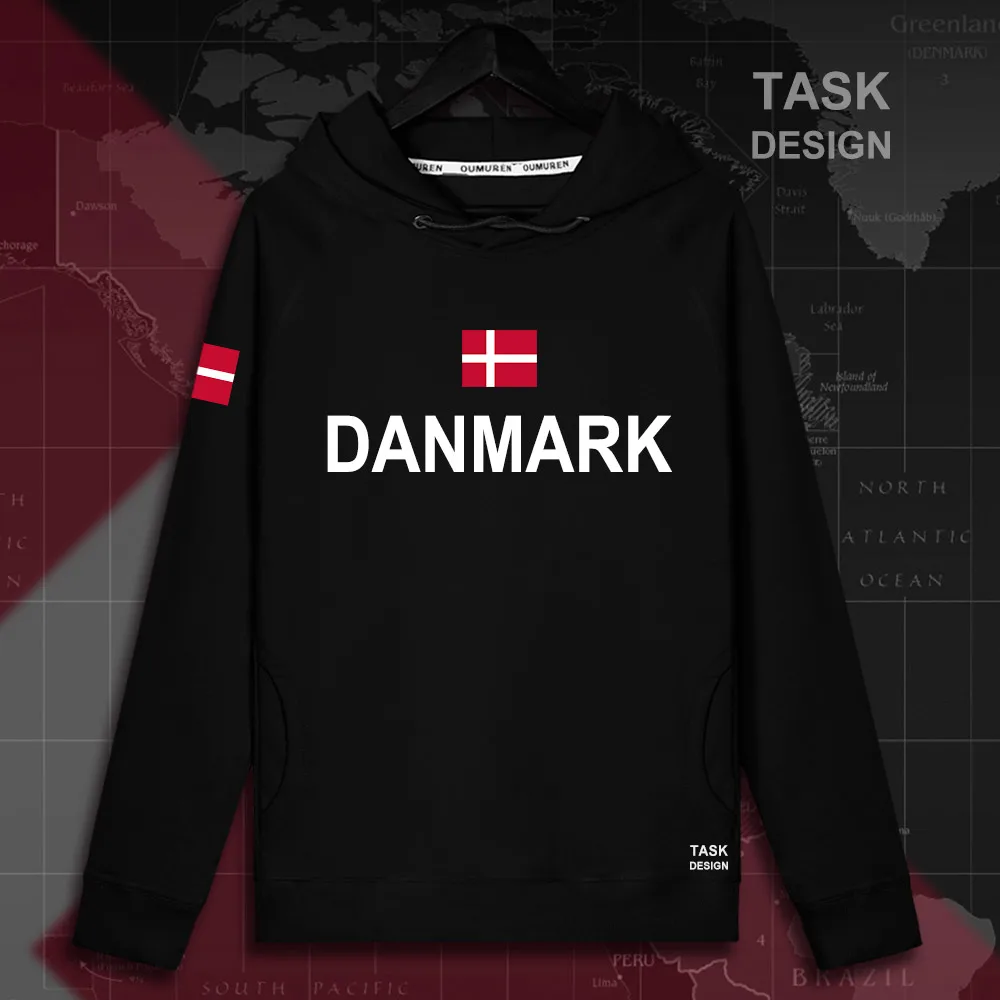 Дания Датский Danmark DK DNK Мужская толстовка пуловеры толстовки новая уличная одежда
