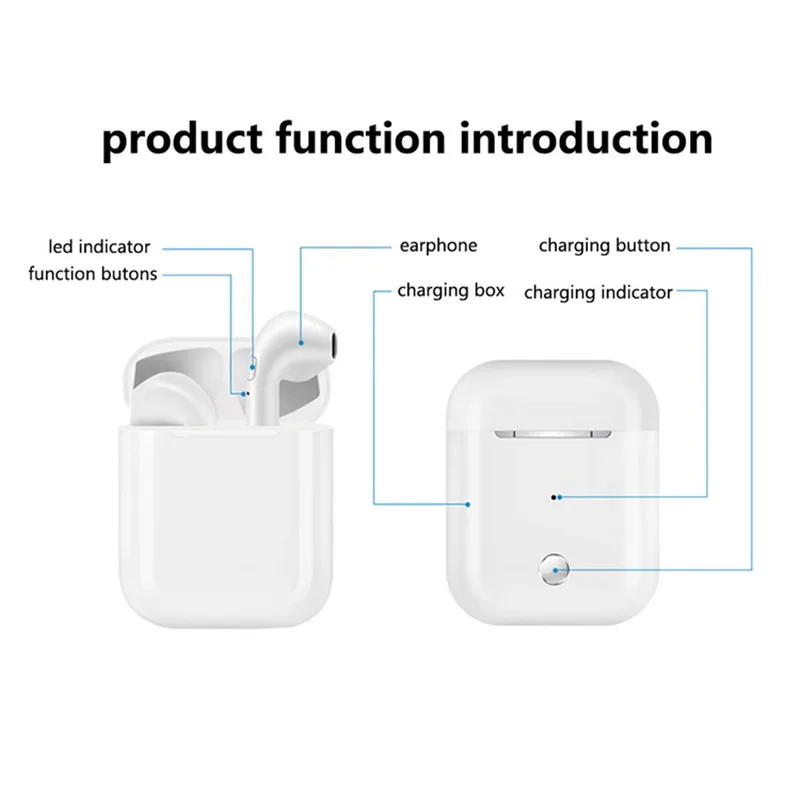 FMAN I9S наушники-вкладыши TWS с Беспроводной наушники Портативный 5,0 Мини Bluetooth наушники, вставляющиеся в уши, Беспроводной наушники с зарядный чехол