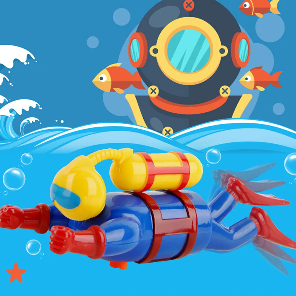 Детский аквалангист заводные игрушки забавные игрушка для купания Wiggle And Float