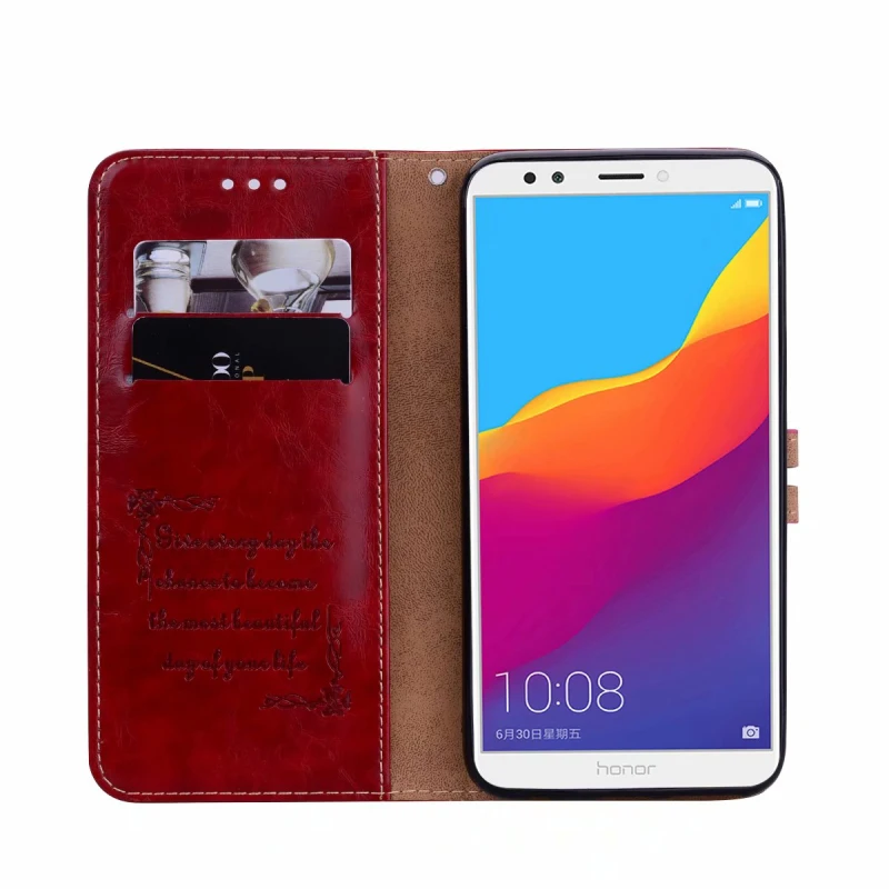 Качественный кожаный чехол бумажник для huawei Honor 7A DUA L22 Россия 5 45 дюймов телефон