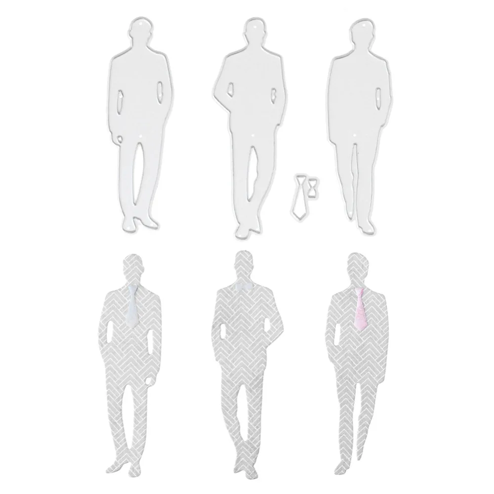 7 шт./компл. классные мужские трафареты для резки металла DIY скрапбукинга