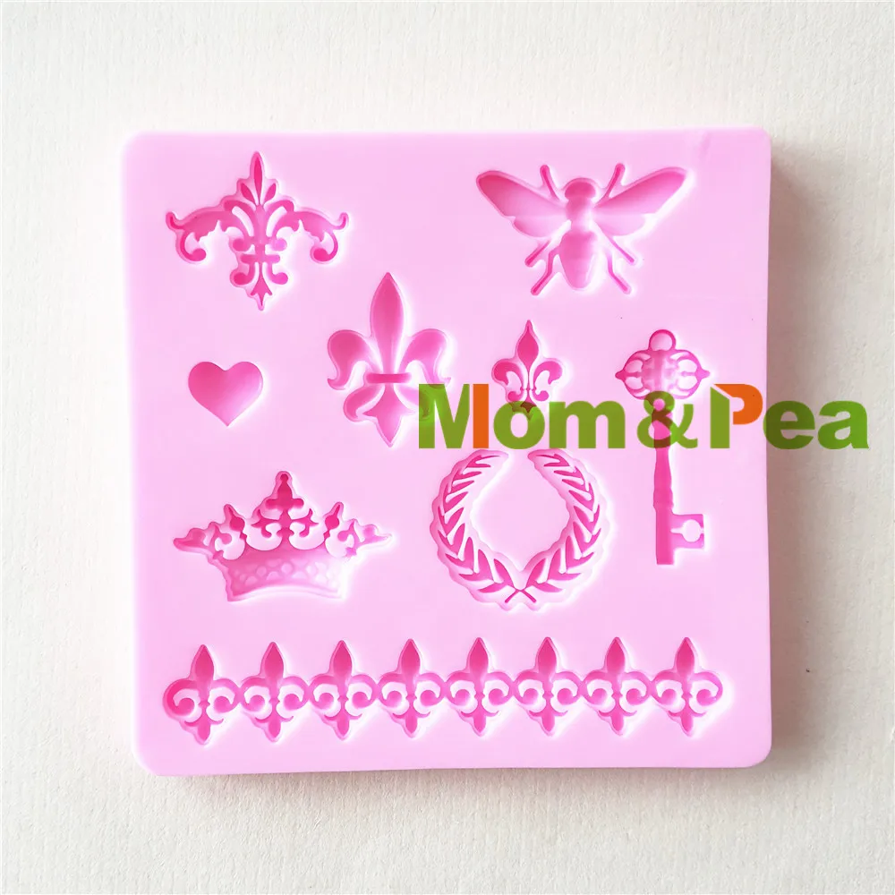 Mom & Pea 1433 Бесплатная доставка пчелиная клавиша форма Корона украшение торта