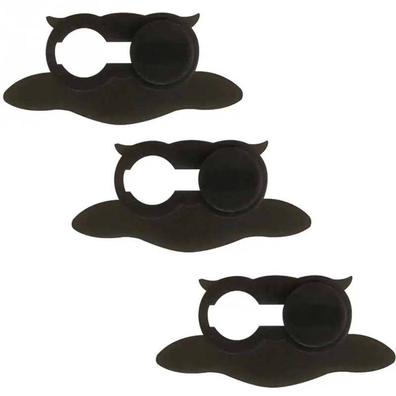 black 3 pcs Веб-камера защитная пластиковая крышка камеры многоцелевой портативный Сова Пластиковый материал для телефона ноутбука планшета защита конфиденциальности - Цвет: black 3 pcs