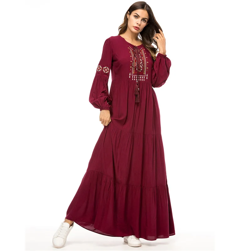 Платье-кафтан с оборками Abaya плиссированное платье из Дубая в турецком и