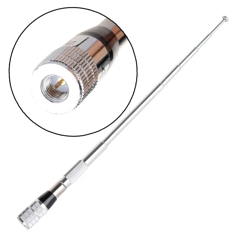 

2pcs NEW 118-136MHz Talkie Bendable Telescopic Antenna for SMA Male for Yeasu VX-6R Wouxun TONFA UV-985 TYT BAOFENG PUXING