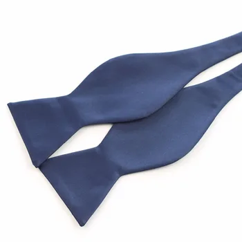 Solid Color Plain Polyester Silk Self Tie Bowtie Apparel Accessories Handmade Necktie Novelty 1