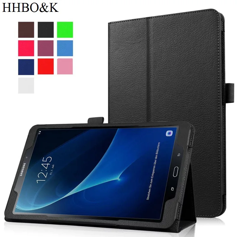 High quality PU Case Cover For Samsung Galaxy Tab A 10.1 2016 T585 T580 SM-T580 T580N +Stylus+ Screen Protector gifts | Компьютеры и