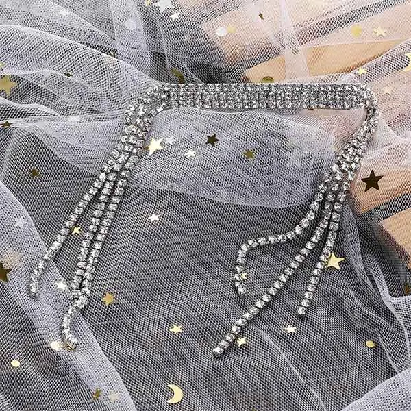 silver AWAYTR заколки с кристаллами и кисточками для девочек, заколки для волос, золотистые и Серебристые заколки для волос, женские заколки для волос, аксессуары для волос - Цвет: silver