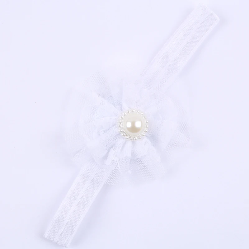 1PC Baby Girls Lace Pearl Headwear Retail New Fashion Photographic props Children Flower Headband Hair Accessories W034 |