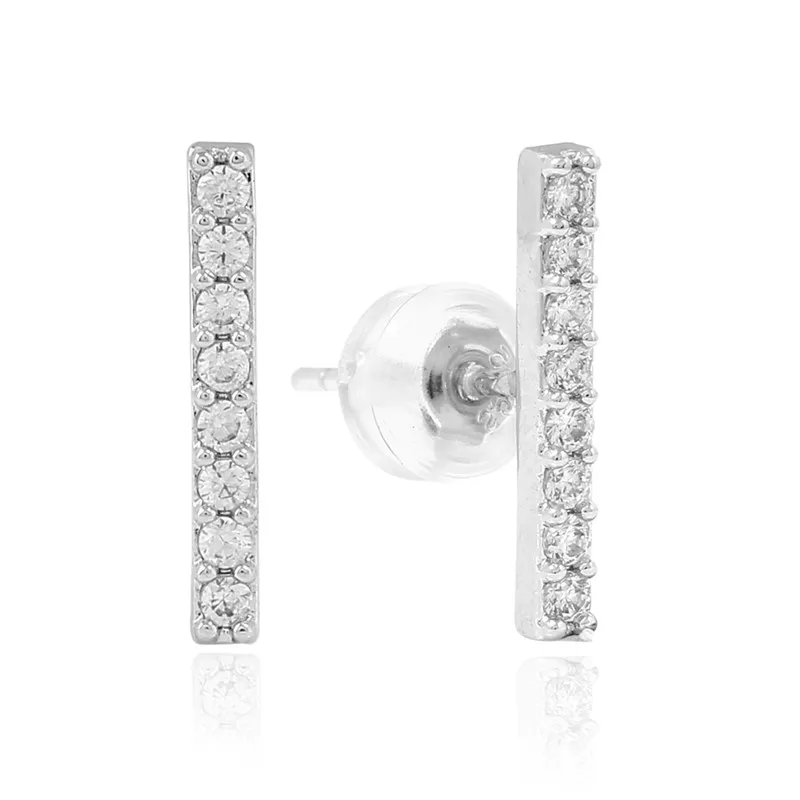 silver 1 Lureen в стиле хип-хоп золото; серебро; Сережки для мужчин Стразы Micro Pave Cz квадратной формы серьги гвоздики для женщин ювелирные изделия подарки WGEH1001 - Окраска металла: silver 1