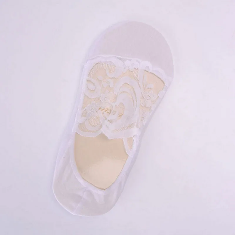 LNRRABC Women Summer Floral Lace Thin Boat Socks Invisible High Heels Slippers Soft Breathable Cotton Low Short | Женская одежда