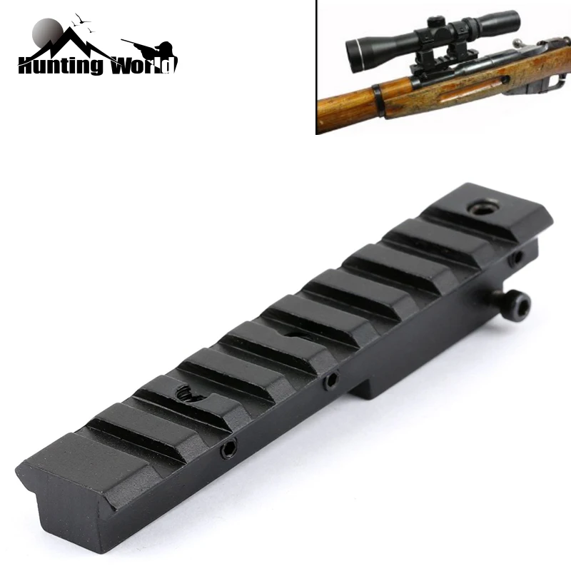 

Tactical 9 Slots 4" Rifle Scope Mount for Mosin Nagant M44 M91/30 M39 M38 Hunting sight mount fits 20mm Picatinny Weaver Rail