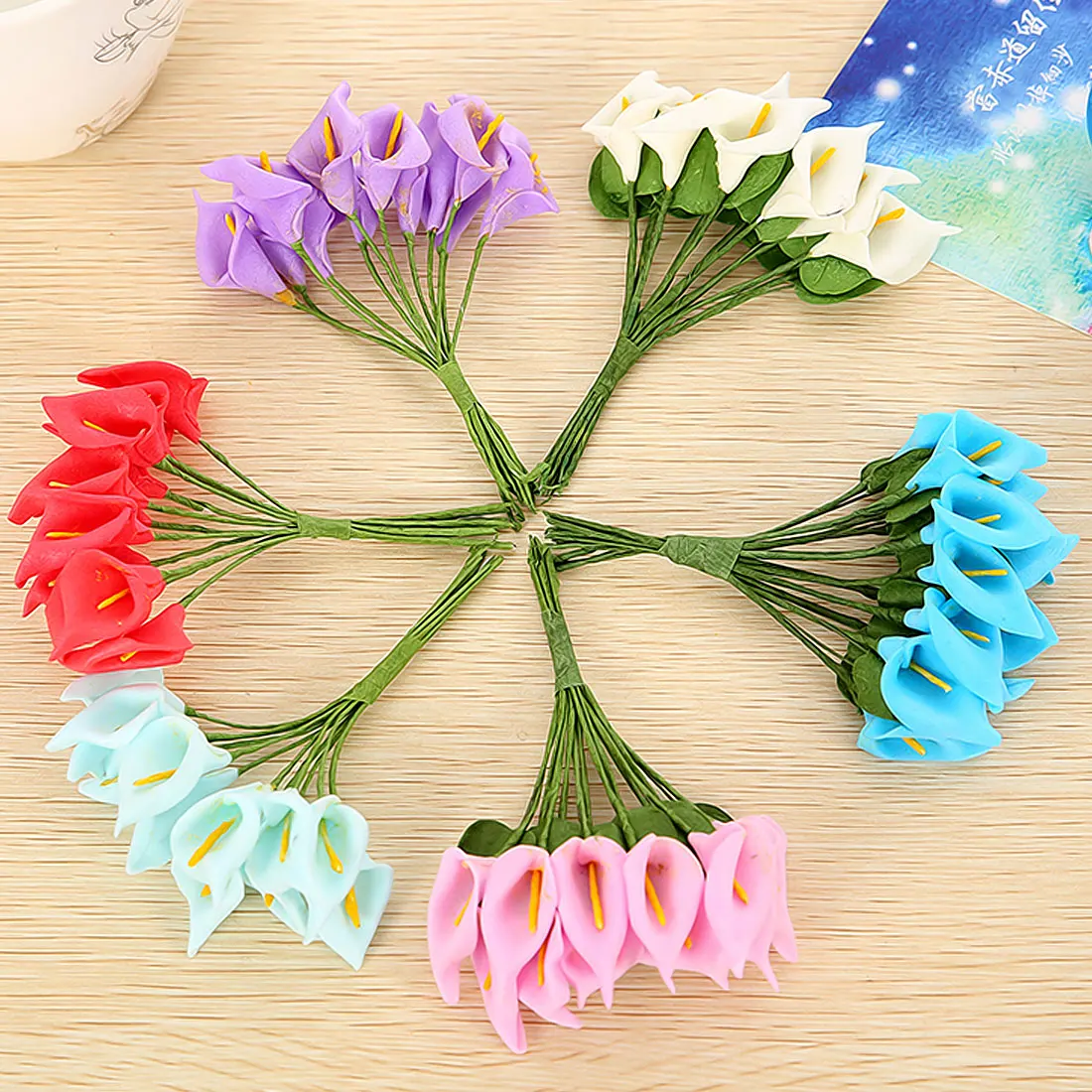 Calla lily flowers 144 шт (2 5 см/a) искусственные из ПЭ пены свадебные украшения коробки для