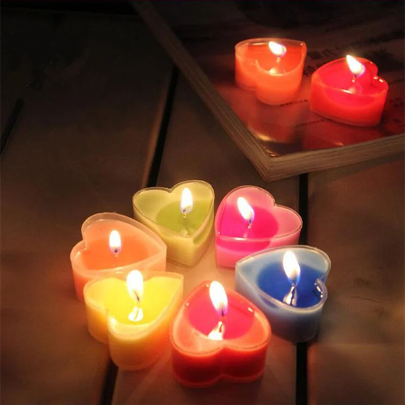 10 шт. декоративные свечи в форме сердца|jelly candle|decorative candlescandle tealight |