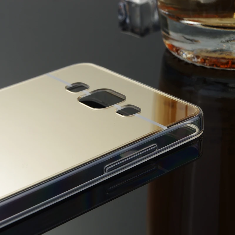 Для Samsung Galaxy A5 A500 A500F роскошный мягкий ТПУ + покрытие ПК зеркальный чехол