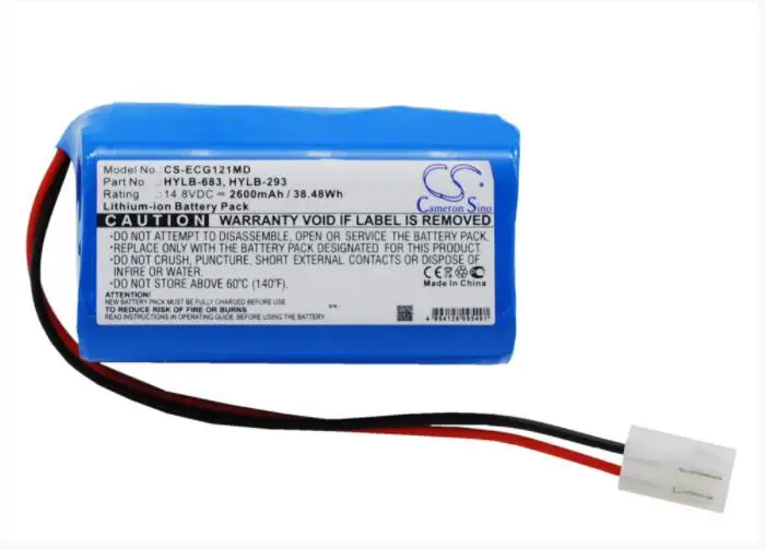 

Cameron Sino 2600mah battery for BIOCARE ECG-1200 ECG-1201 ECG-1210 HYLB-293 HYLB-683 Medical Battery