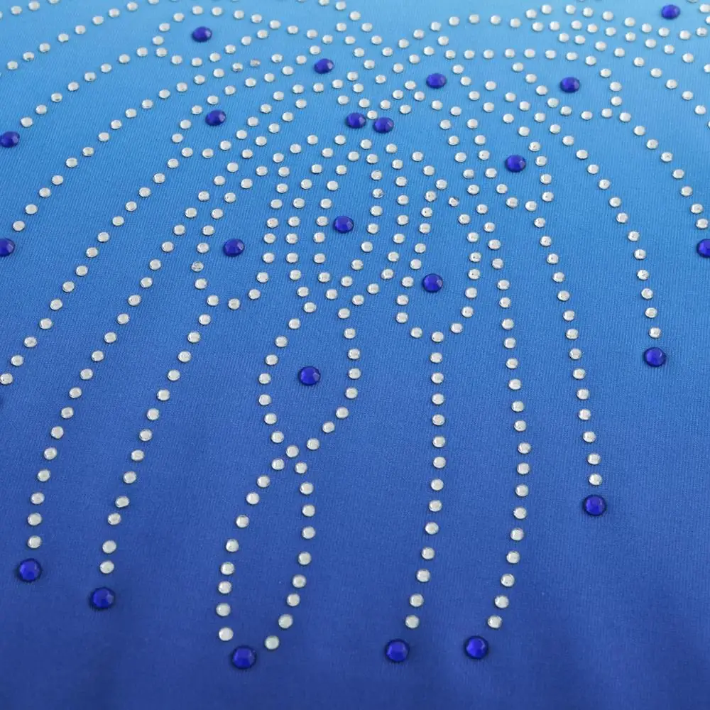 

New 2019 Patterned Gradient Body Suit Long-Sleeved Diamond Gradient Color Ballet Gymnastics Exercise Clothes Dancing Clothes