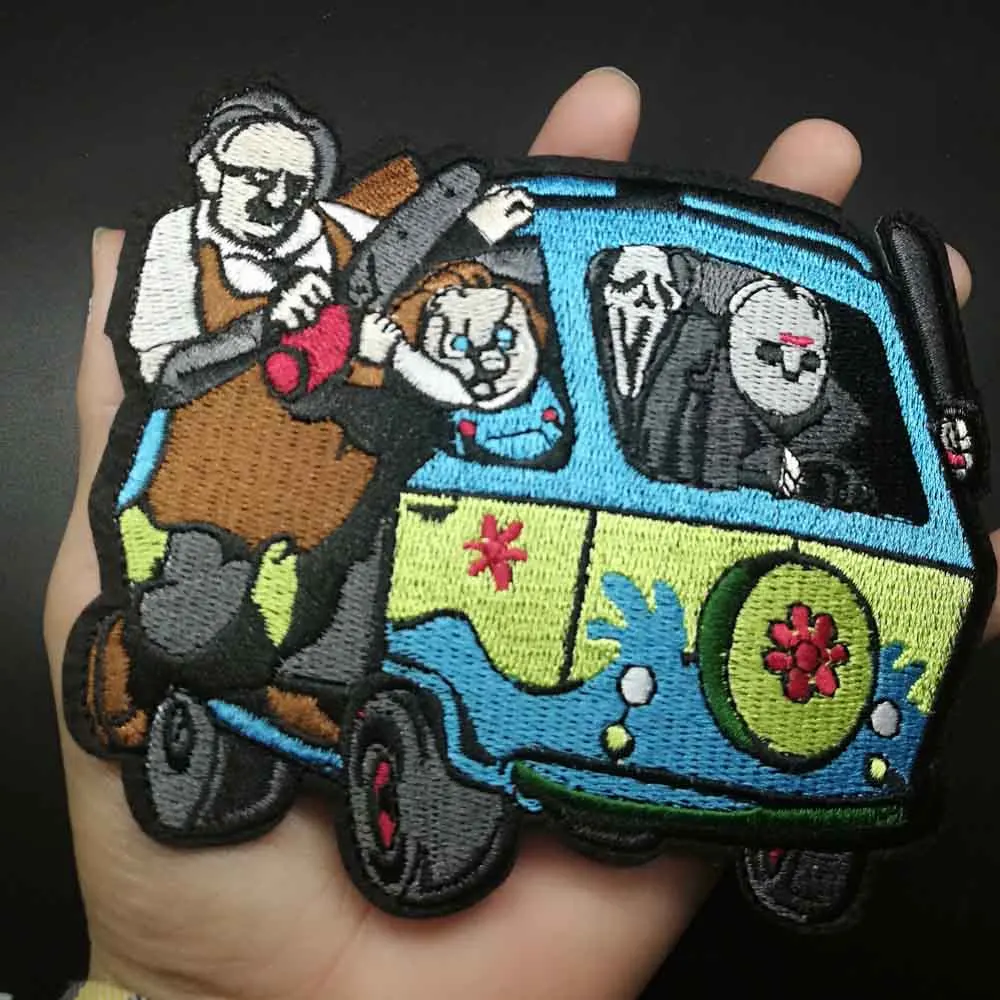 Пила из фильма Я хочу играть в игру ужас Hollaween вышивка утюгом нашивки для одежды