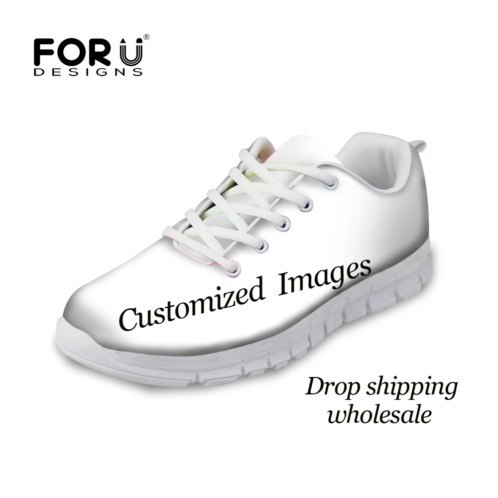 Женские сетчатые кроссовки на шнуровке FORUDESIGNS с пользовательским изображением