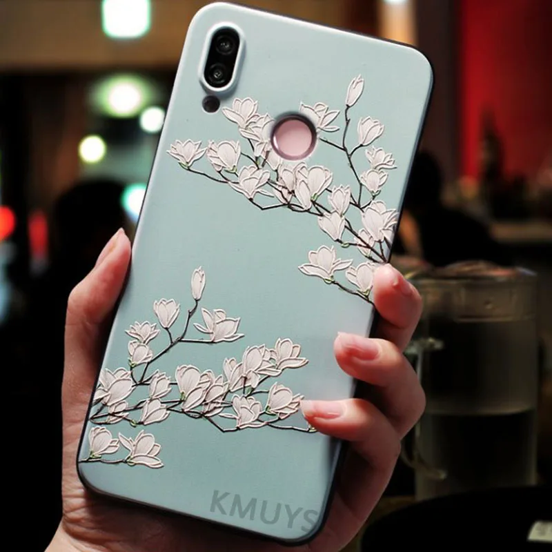 3D цветок чехол для huawei P30 Pro P20 P10 P9 Lite Nova 3 3i 4 Honor 8X 7A 7C Крышка для huawei Y7 Pro Y6 Prime P Smart Y9