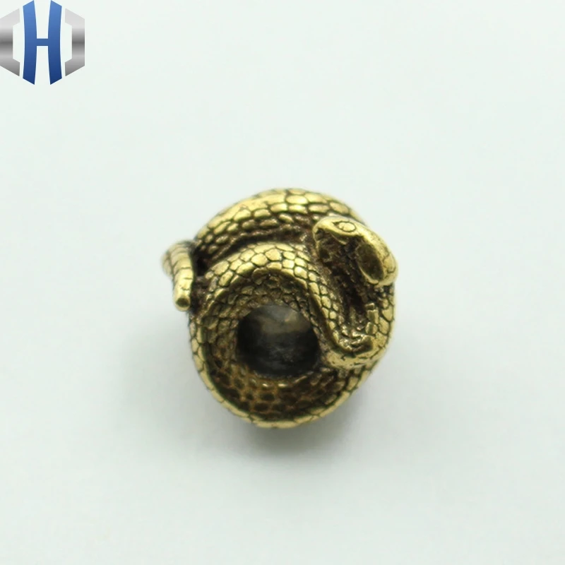 Змеиный латунный нож бусины Зонт веревка Сделай Сам EDC ремешок Паракорд