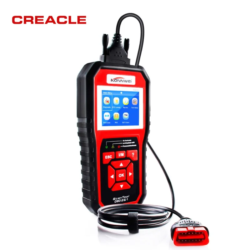 KONNWEI kw850 OBD II автомобильный кодовый сканер многоязычные средства автоматической диагностики России OBD2 может диагностический сканер