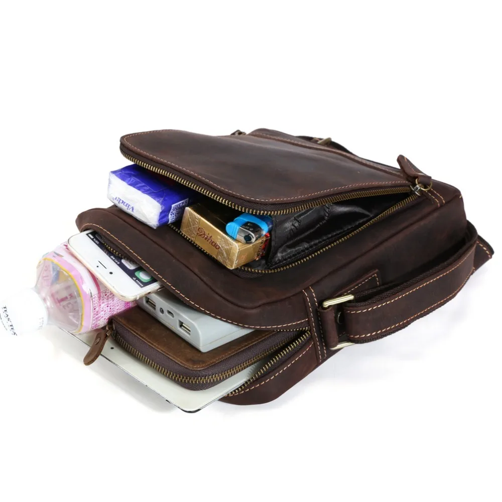 Роскошный высококачественный мужской портфель из натуральной кожи ручной