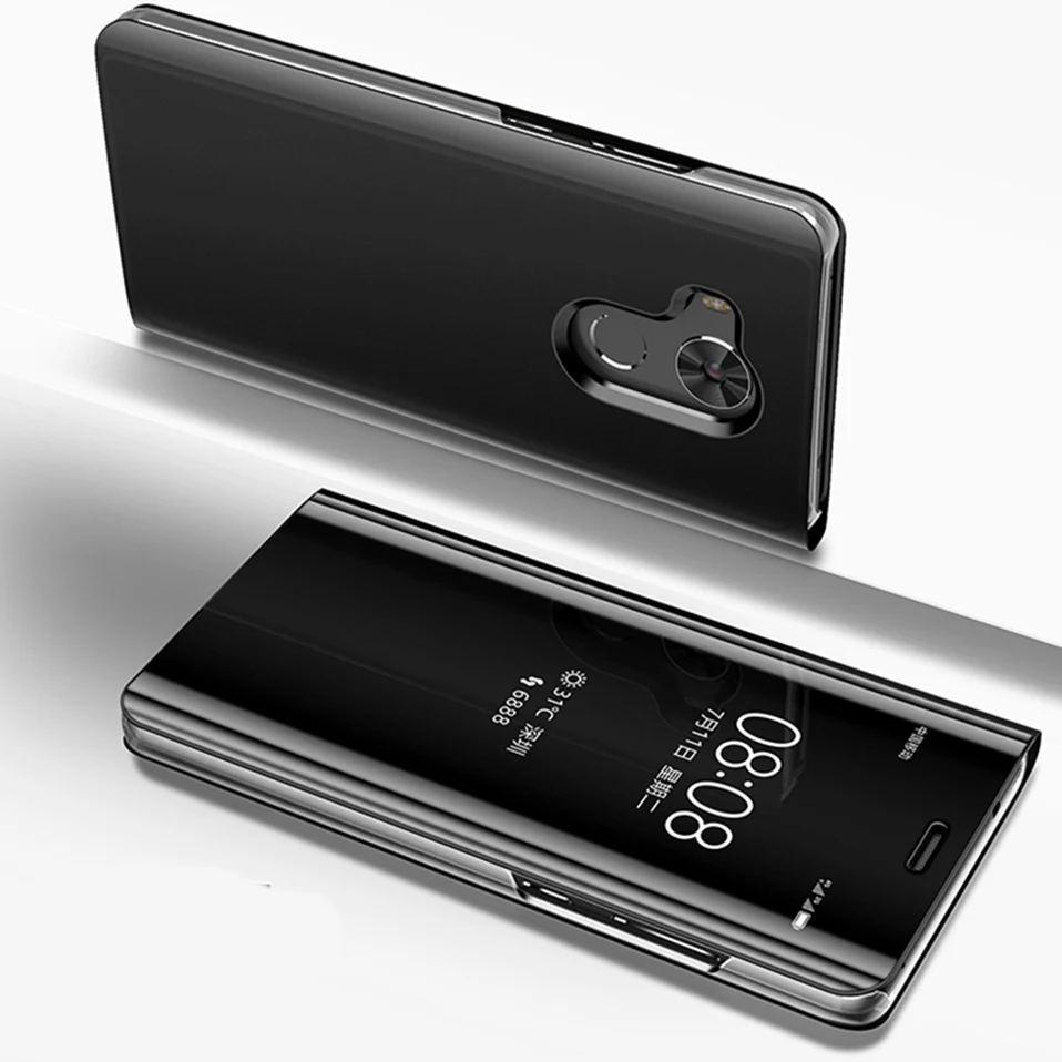 Clear View Смарт зеркало флип чехол для huawei Honor9 Lite P20 крышки бампера телефонные чехлы P9