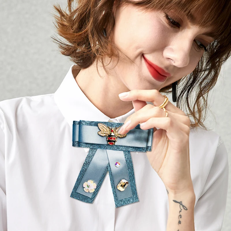 Женский модный костюм для свадьбы жениха с жуком милой Пчелой воротник рубашка