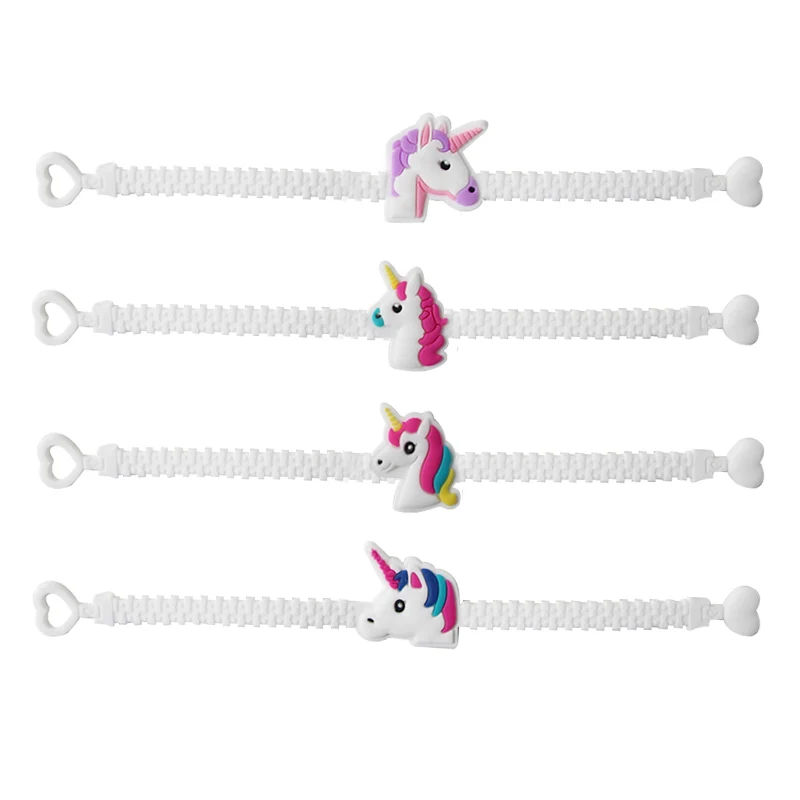 Unicorn Party Bracelet Key Chain Birthday Decorations Kids Gift Unicornio Buckle Wristband Baby Shower Supplies | Дом и сад