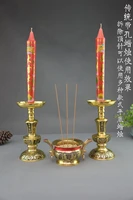 large home lobby company shop temple worship pray good luck money drawing sacrifice opening ceremony brass candlestick censer