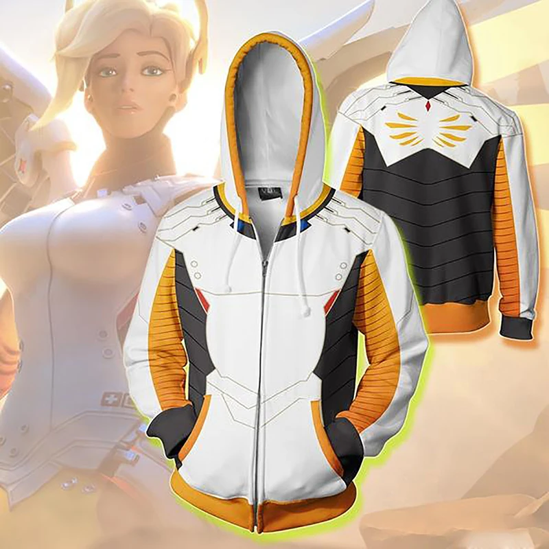 Новые толстовки с капюшоном Genji DV. a Mercy на молнии легкие свободные кофты крутой