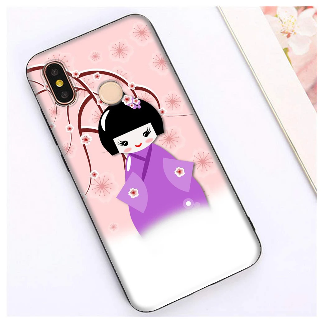 Kawaii японская кукла Kokeshi чехол для Xiaomi Redmi Note K30 8A 9 9A 9C 9s 9T 10 Poco F2 X3 CC9E A3 7A K20 Lite Pro Max |