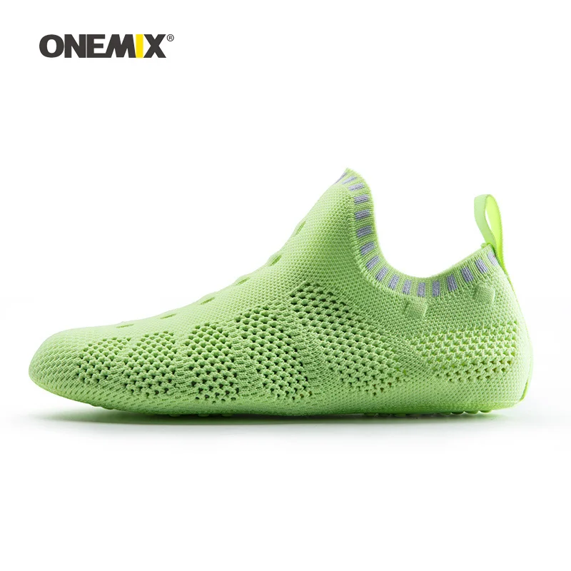 Light Green Onemix мужские носки прогулочная обувь мужские без клея беговые кроссовки домашние спортивные Лоферы для йоги уличные пляжные треккинговые тапочки для вождения 8 - Цвет: Light Green