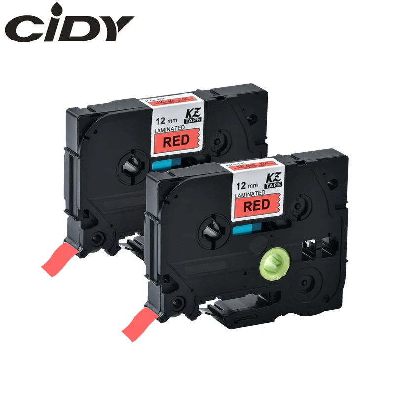 

CIDY 2pcs 12mm brother tze label tape tze 431 tze-431 tz-431 tz431 tze431 for p-touch label printer ribbon cartridge tape
