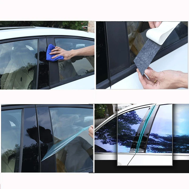 Стойка для замены стекла Накладка BMW 3 серии 2013-2017 пианино черный набор |