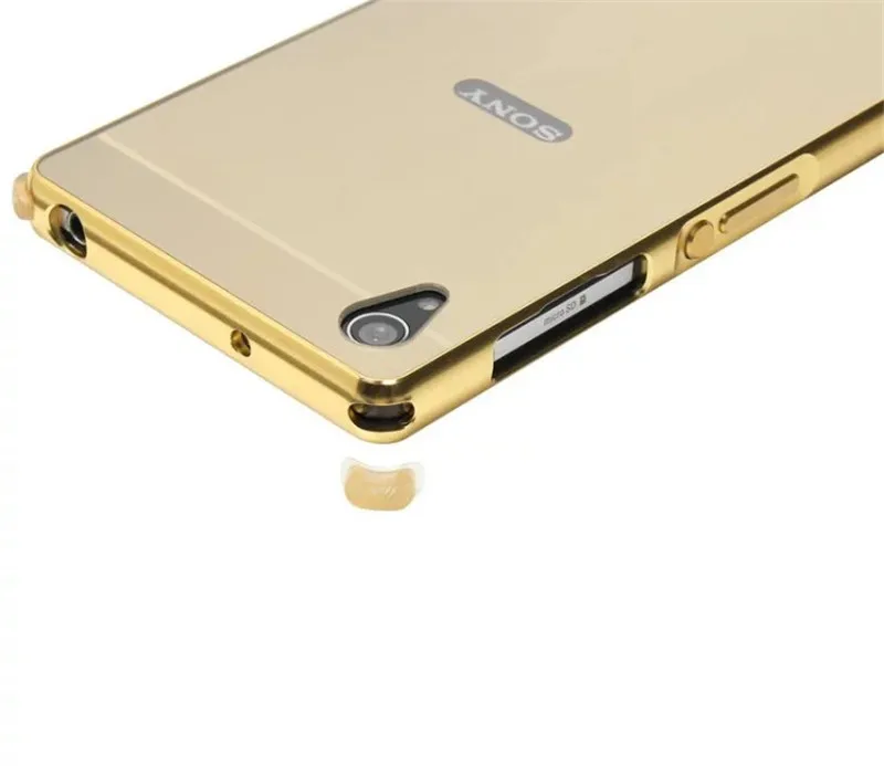 For Sony Xperia Z2 Z 2 Case Metal Frame with Brushed Back Cover Hard Phone for D6502 D6503 D6543 L50 L50w |