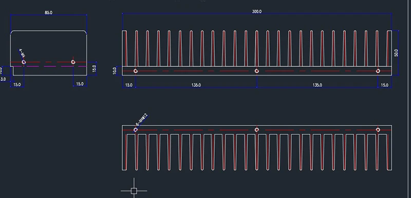 DIY радиатор алюминиевый радиатор для усилителя электронное рассеивание тепла охлаждение кулер 300*50 мм радиатор