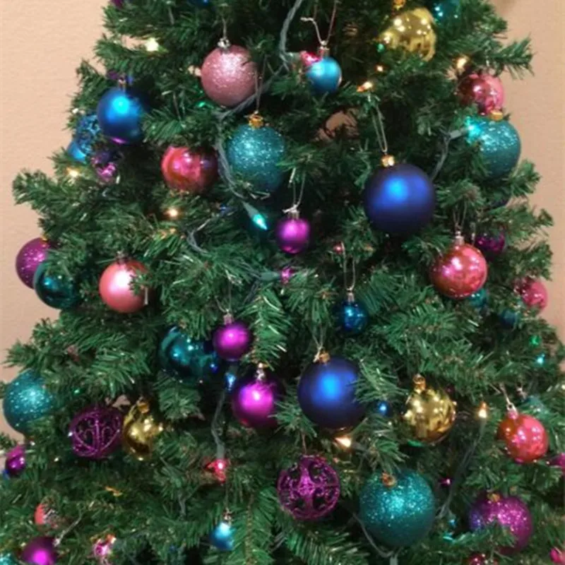 24 шт./компл. Блестящий шикарный шар для рождественской елки подвесное украшение