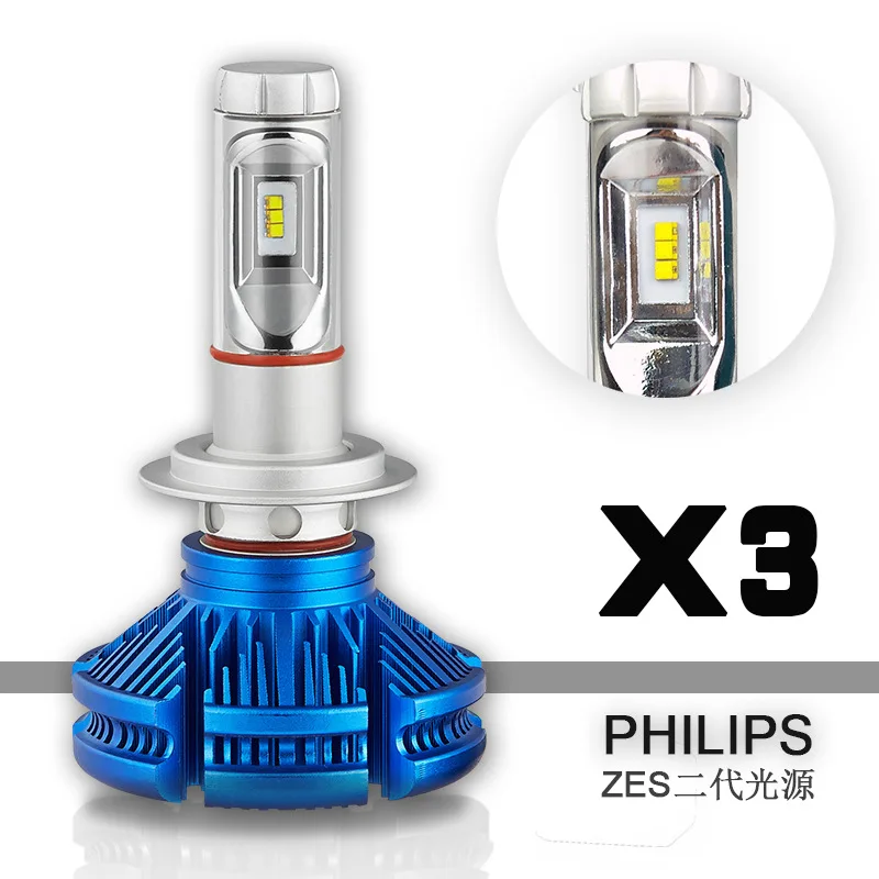 2 шт. автомобисветодиодный светодиодные лампы H7 H1 H8 H11 6000 H4 12 В|Передние LED-фары для