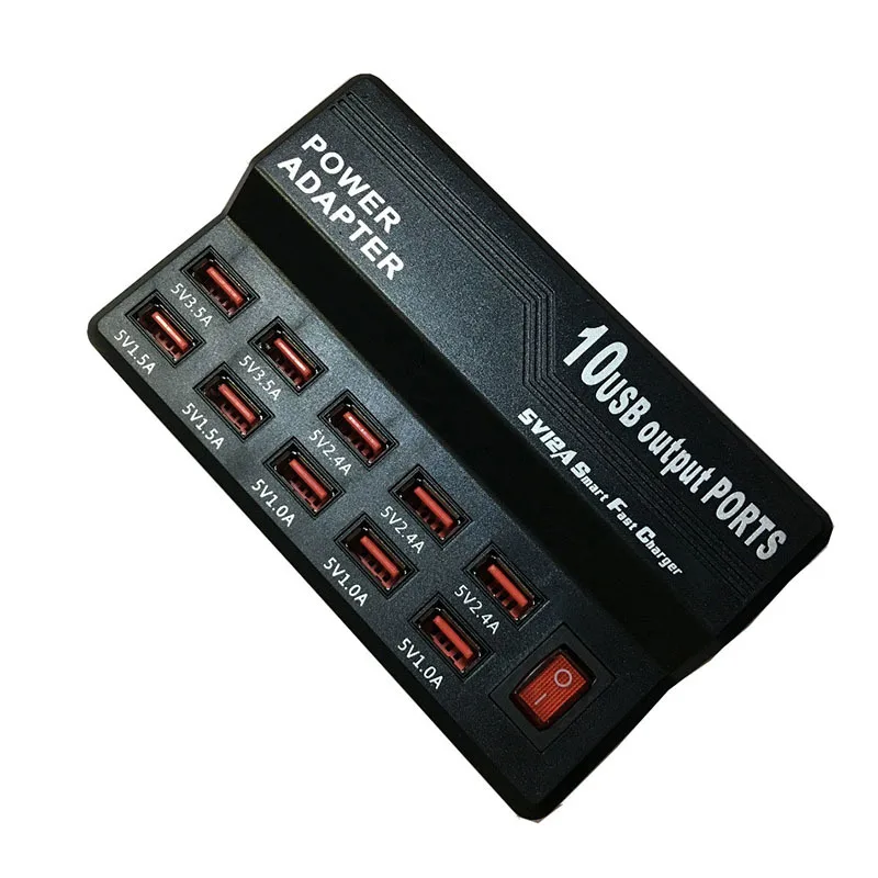 EU Plug 10 портов USB зарядное устройство 3.5A Быстрая зарядка для iPhone iPad Samsung
