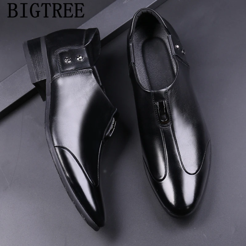 Туфли Sepatu мужские классические натуральная кожа без застежки обувь для офиса |