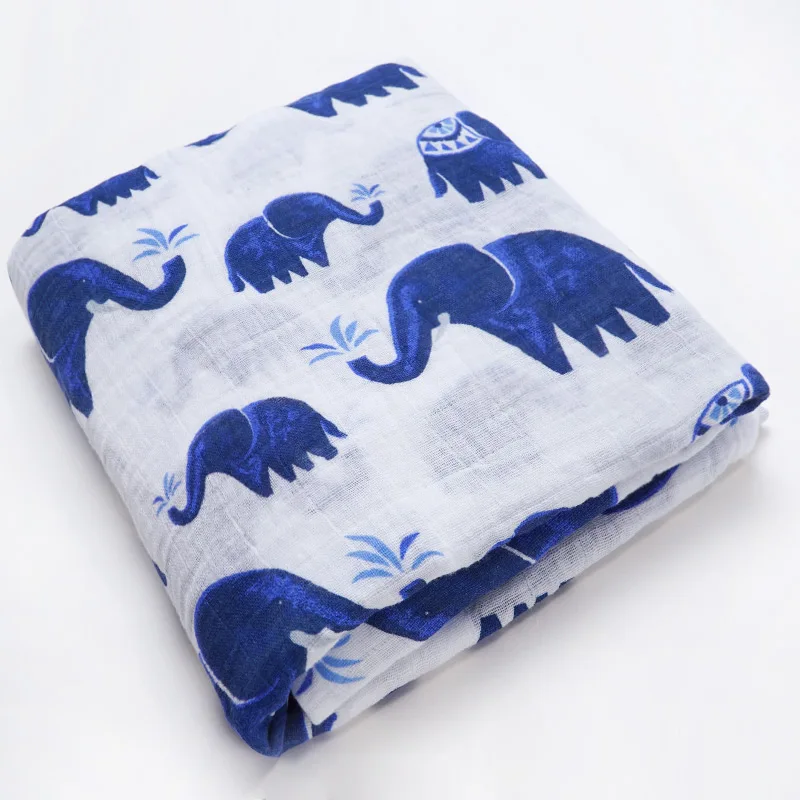 Elephant Хлопковые детские одеяла для новорожденных, супер мягкие детские месячные одеяла, подгузники из муслина, пеленка для младенцев, детское банное полотенце, одежда для коляски - Цвет: Elephant