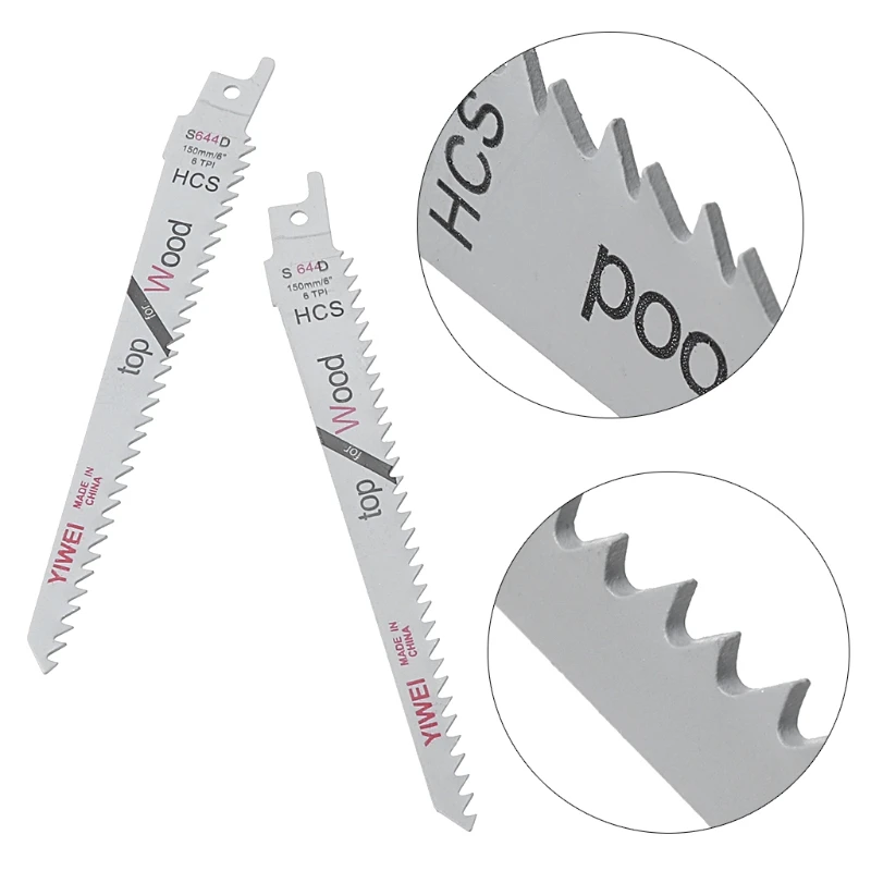 

2Pcs Blades Reciprocating Saw Sharp S644D Extra Sabre Pruning For Wood Safety